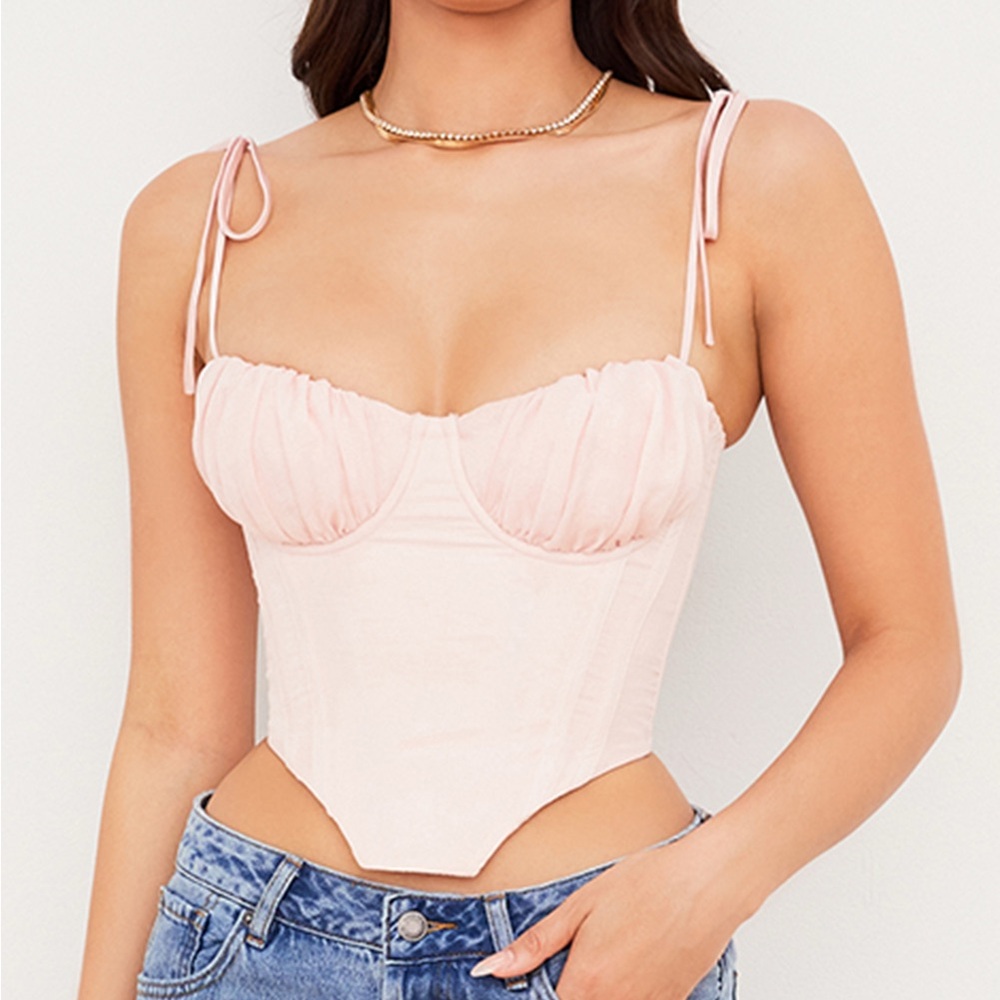 House of CB Willow Corset in Baby Pink- Size M, bigger cup